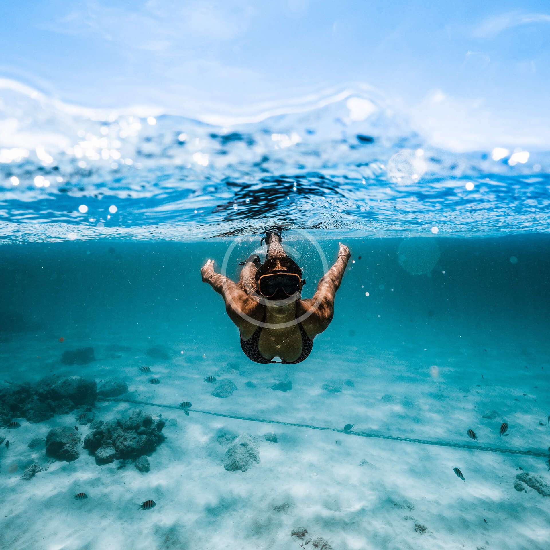 Swimming with a mask